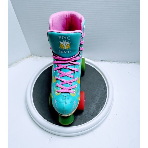 Epic Skates Girls Size 3 Roller Skates With Multicolor Wheels & Pink Laces - Picture 8 of 9